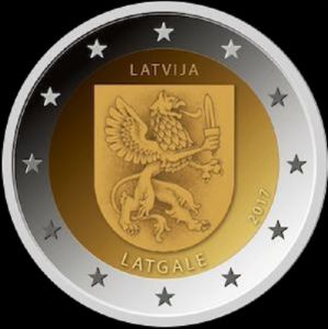 2017 Łotwa - Latgale 2 euro